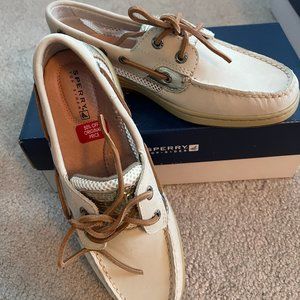 Tan and Gold Sperry's